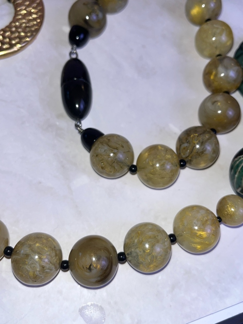 Vintage Angela Caputi Long Resin Necklace RARE HTF - Picture 7 of 15